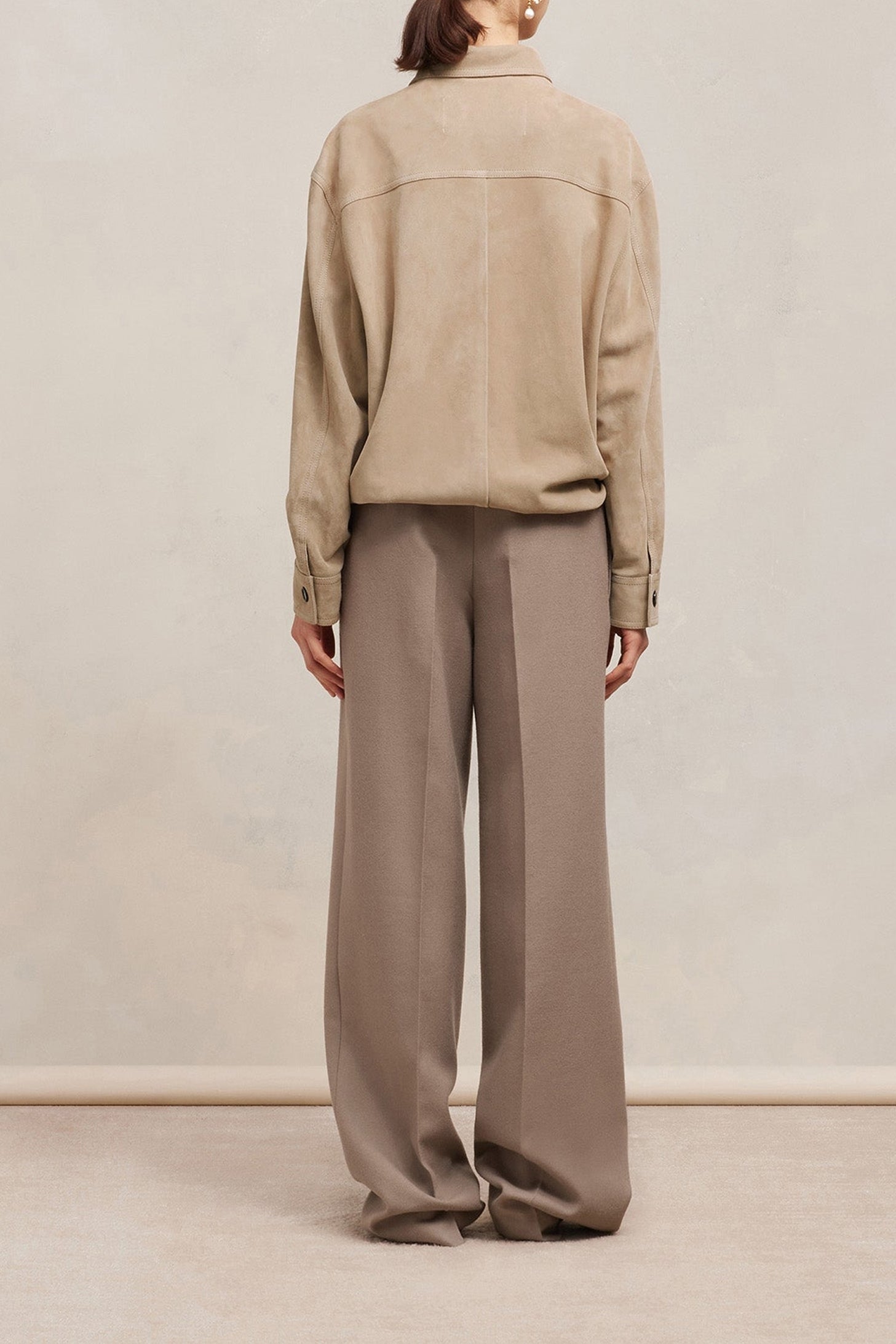 Surchemise à cordon à la taille en daim - Champagne