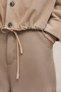 Surchemise à cordon à la taille en daim - Champagne