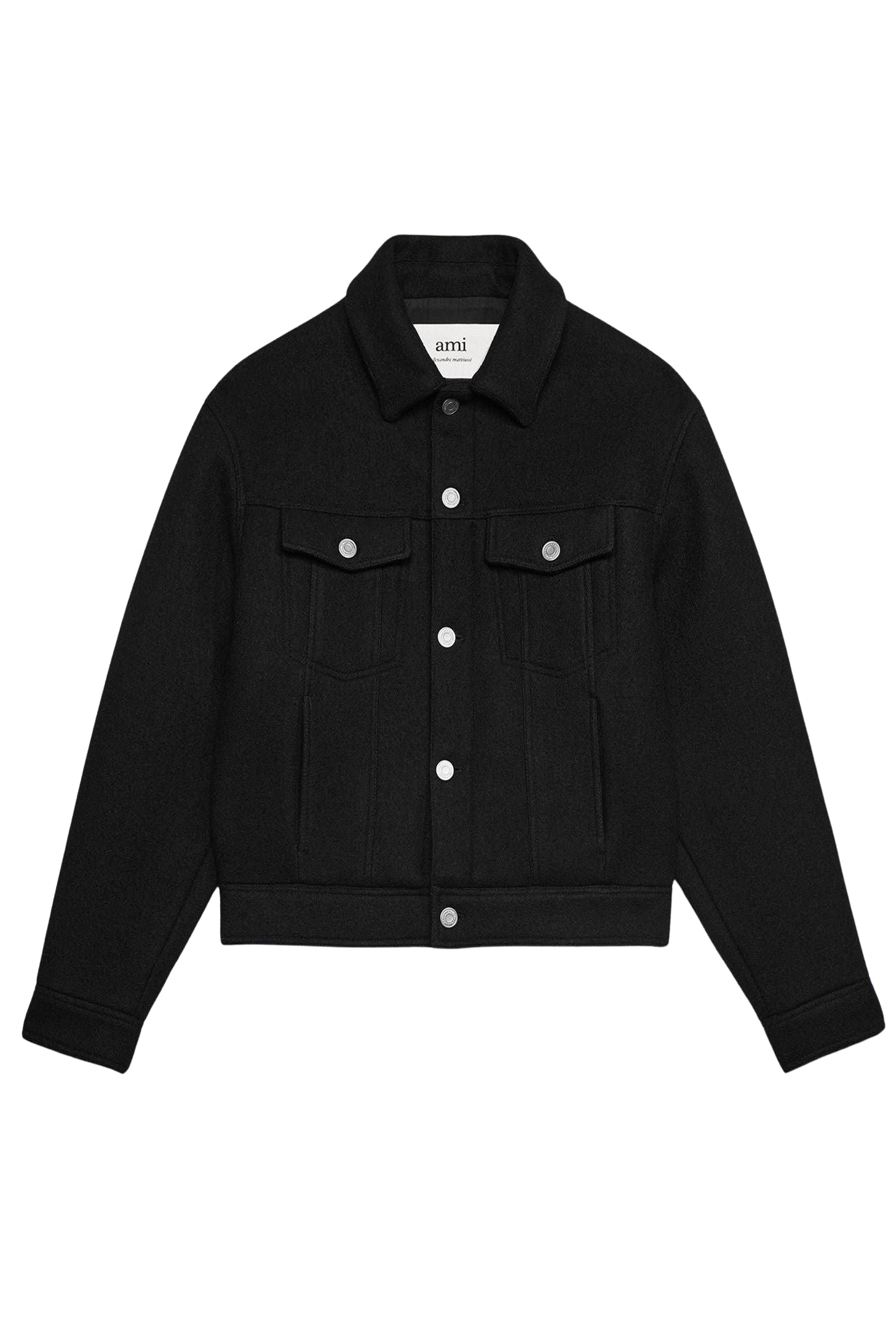 Veste boxy en laine - Black