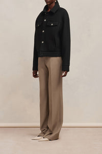 Veste boxy en laine - Black