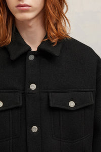 Veste boxy en laine - Black