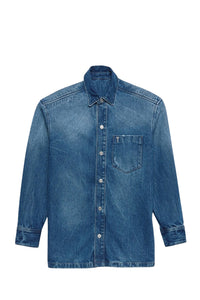 Chemise oversize avec Ami de Cœur en métal - Used Blue