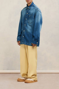 Chemise oversize avec Ami de Cœur en métal - Used Blue