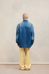 Chemise oversize avec Ami de Cœur en métal - Used Blue