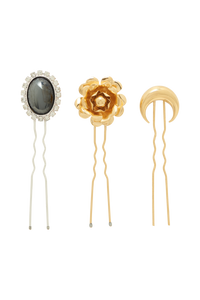 Moon Jewelry Hair Clip Set - Multicolore