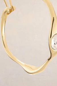 Créoles Crash à cristaux sertis - Gold