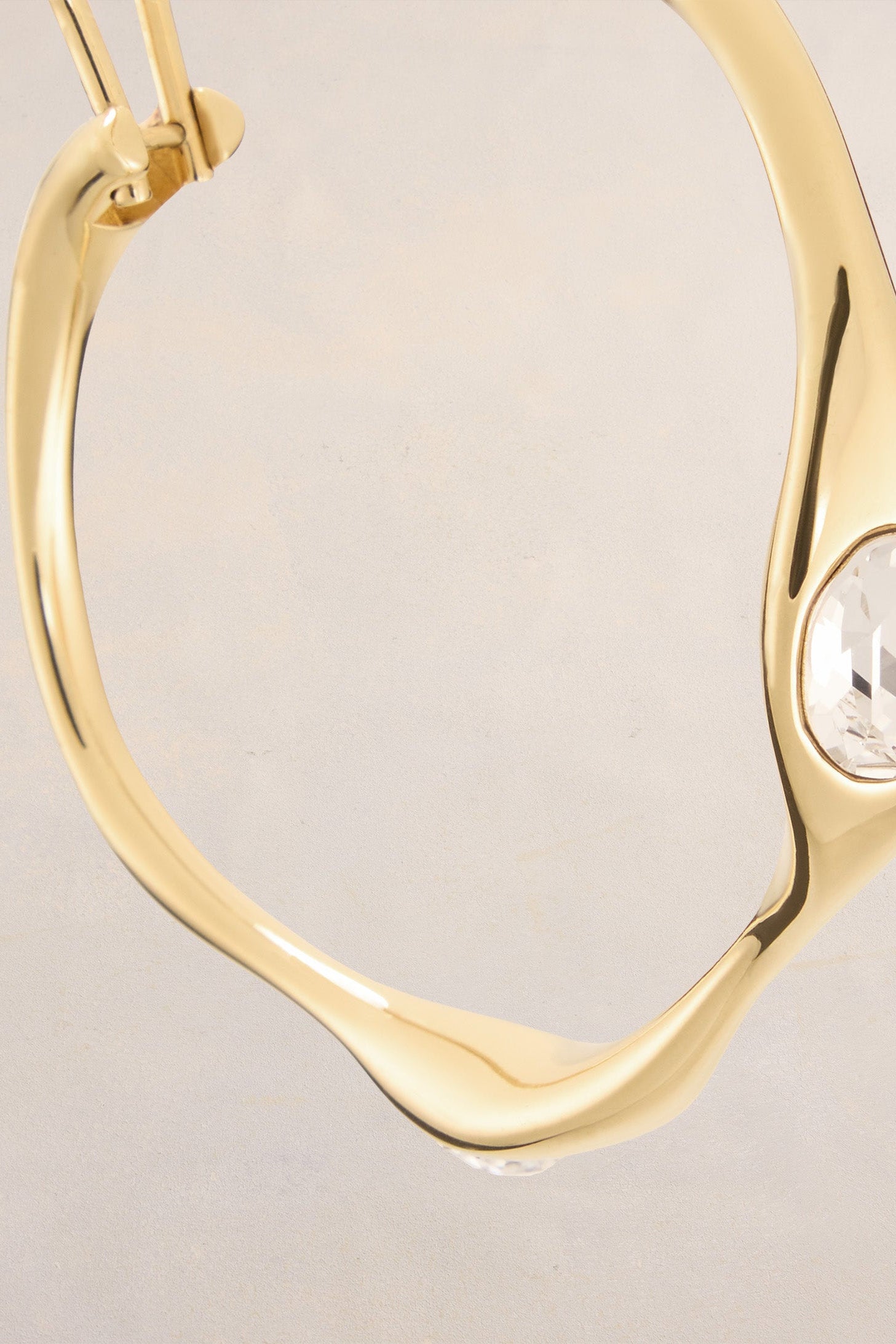 Créoles Crash à cristaux sertis - Gold