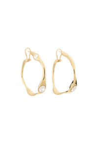 Créoles Crash à cristaux sertis - Gold