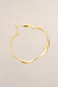 Créoles Crash à cristaux sertis - Gold