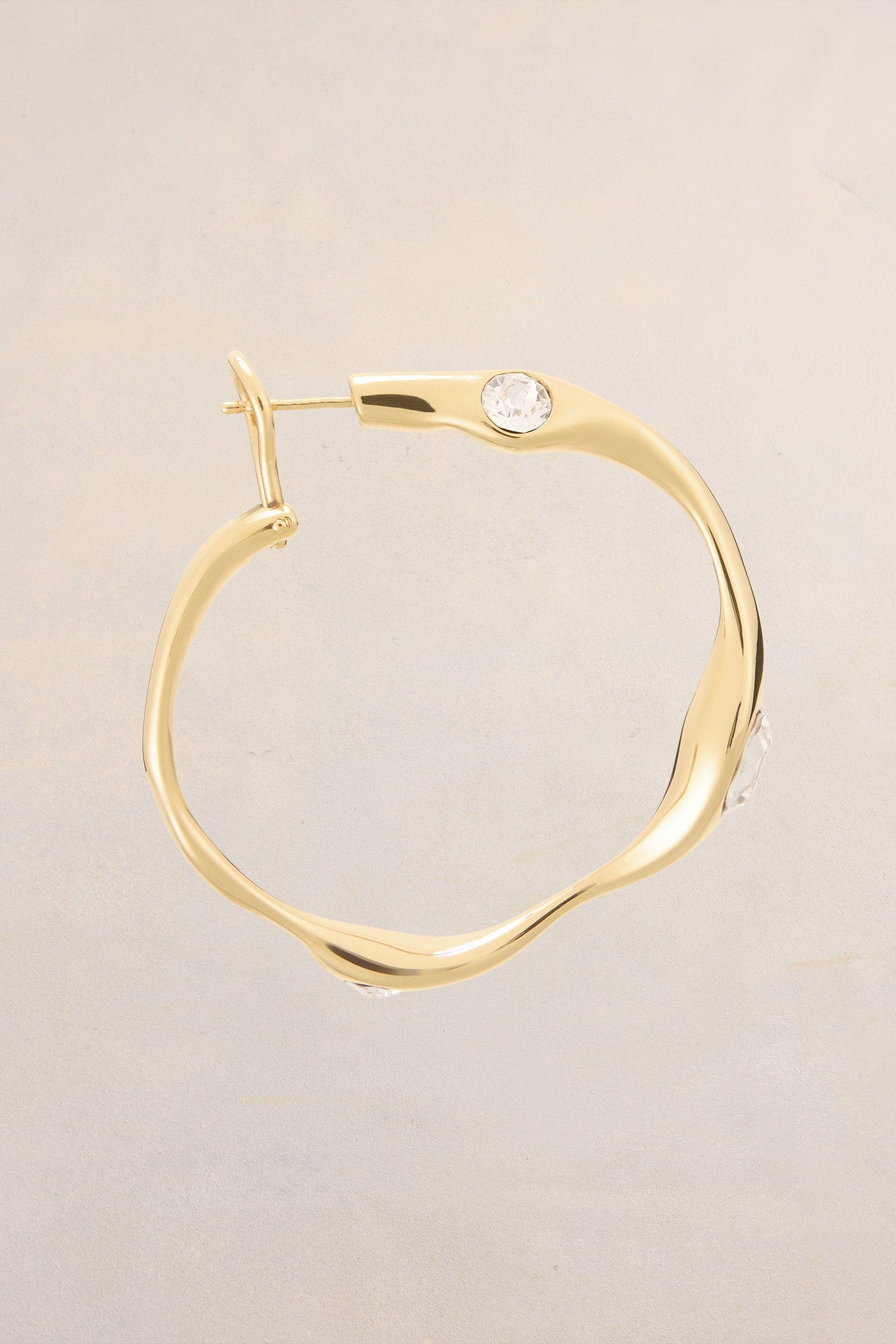 Créoles Crash à cristaux sertis - Gold