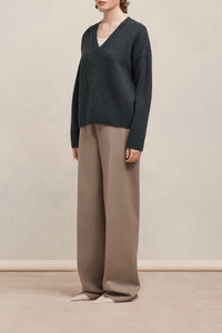 Pull en laine cachemire en laine - Heather Grey