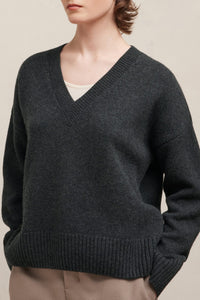 Pull en laine cachemire en laine - Heather Grey
