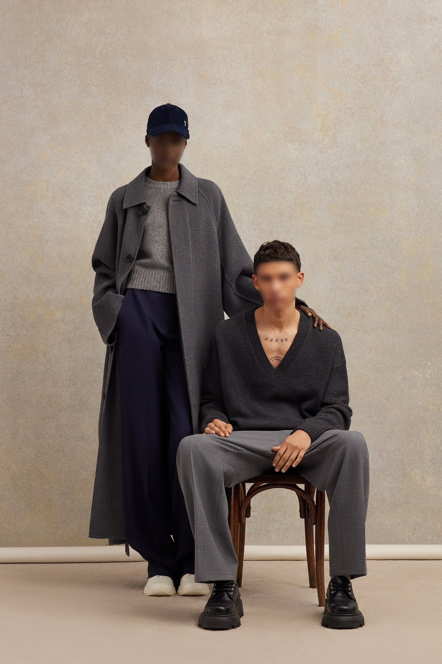 Pull en laine cachemire en laine - Heather Grey