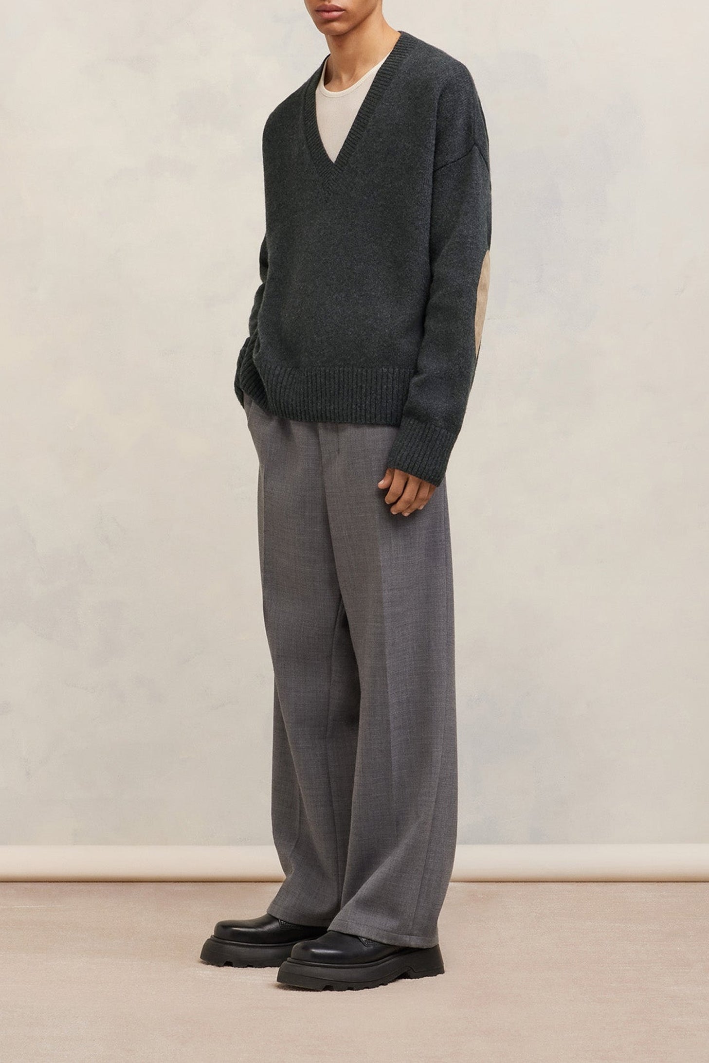 Pull en laine cachemire en laine - Heather Grey