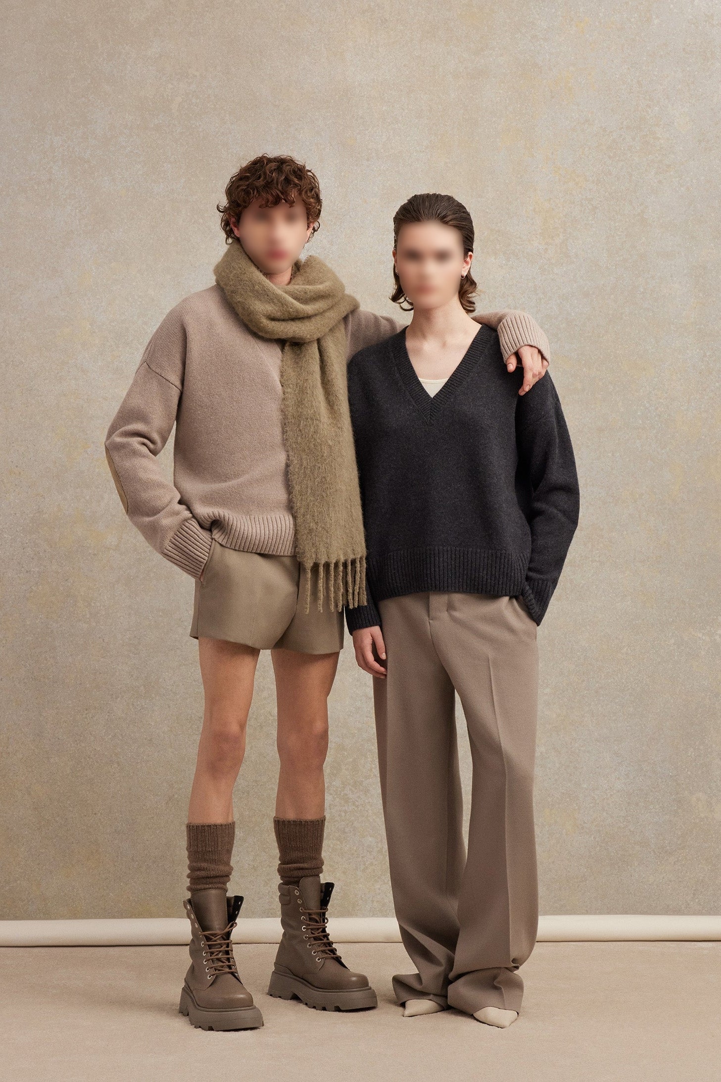 Pull en laine cachemire en laine - Heather Grey