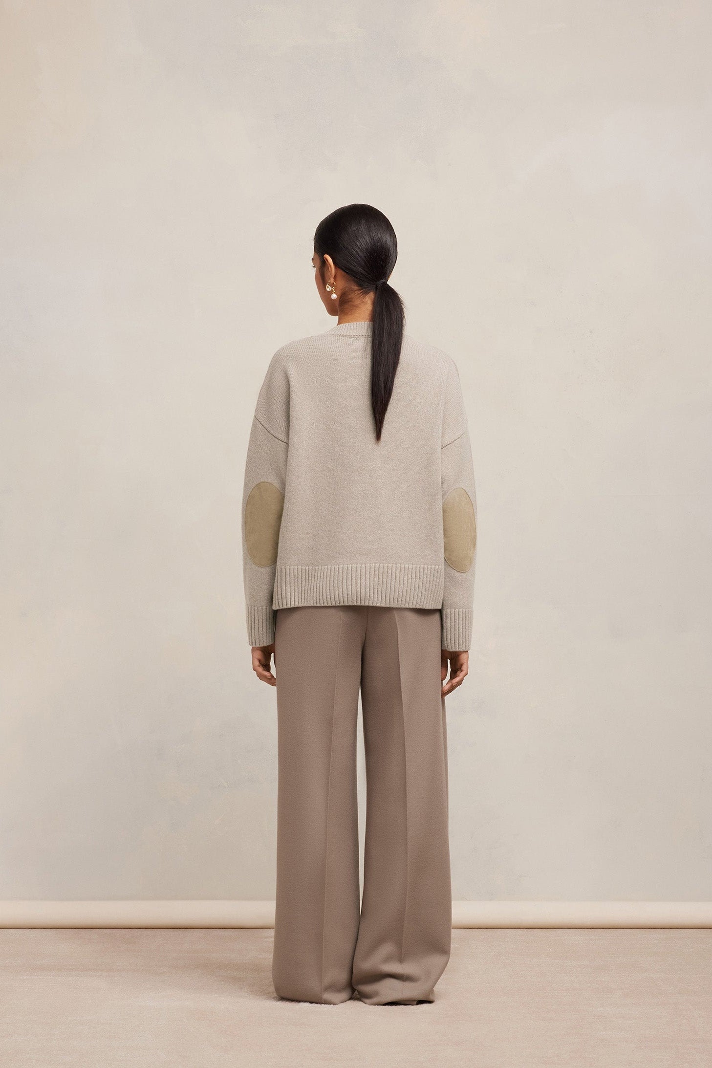 Pull en laine cachemire en laine - Taupe