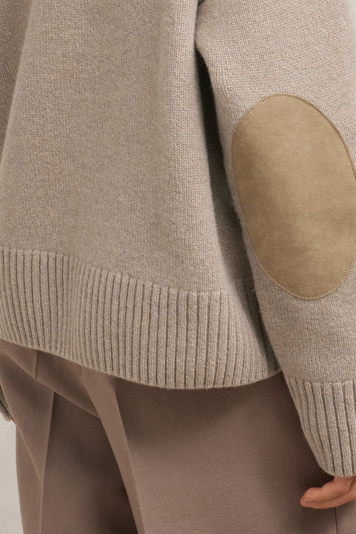 Pull en laine cachemire en laine - Taupe