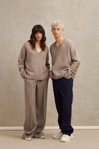 Pull en laine cachemire en laine - Taupe