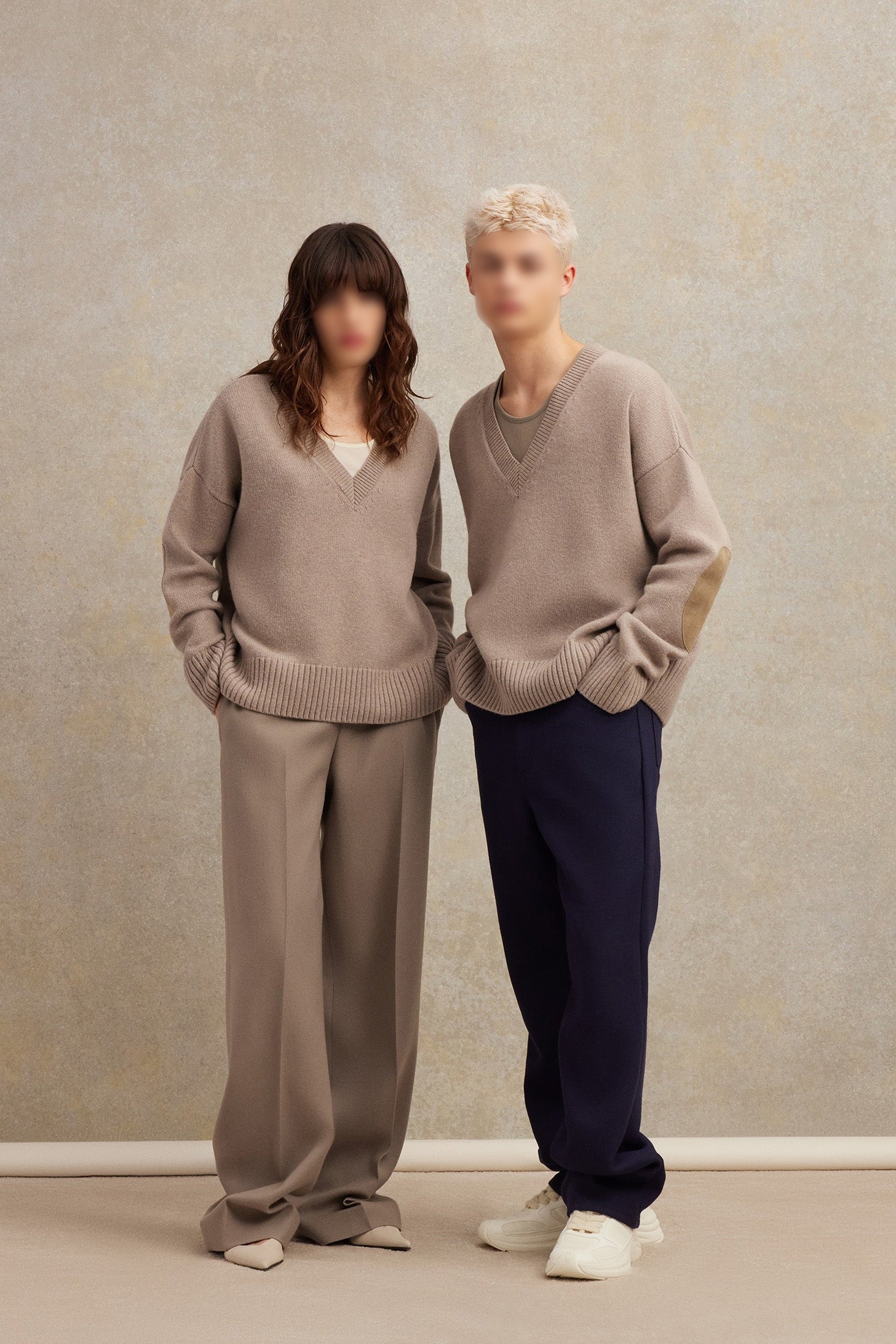 Pull en laine cachemire en laine - Taupe