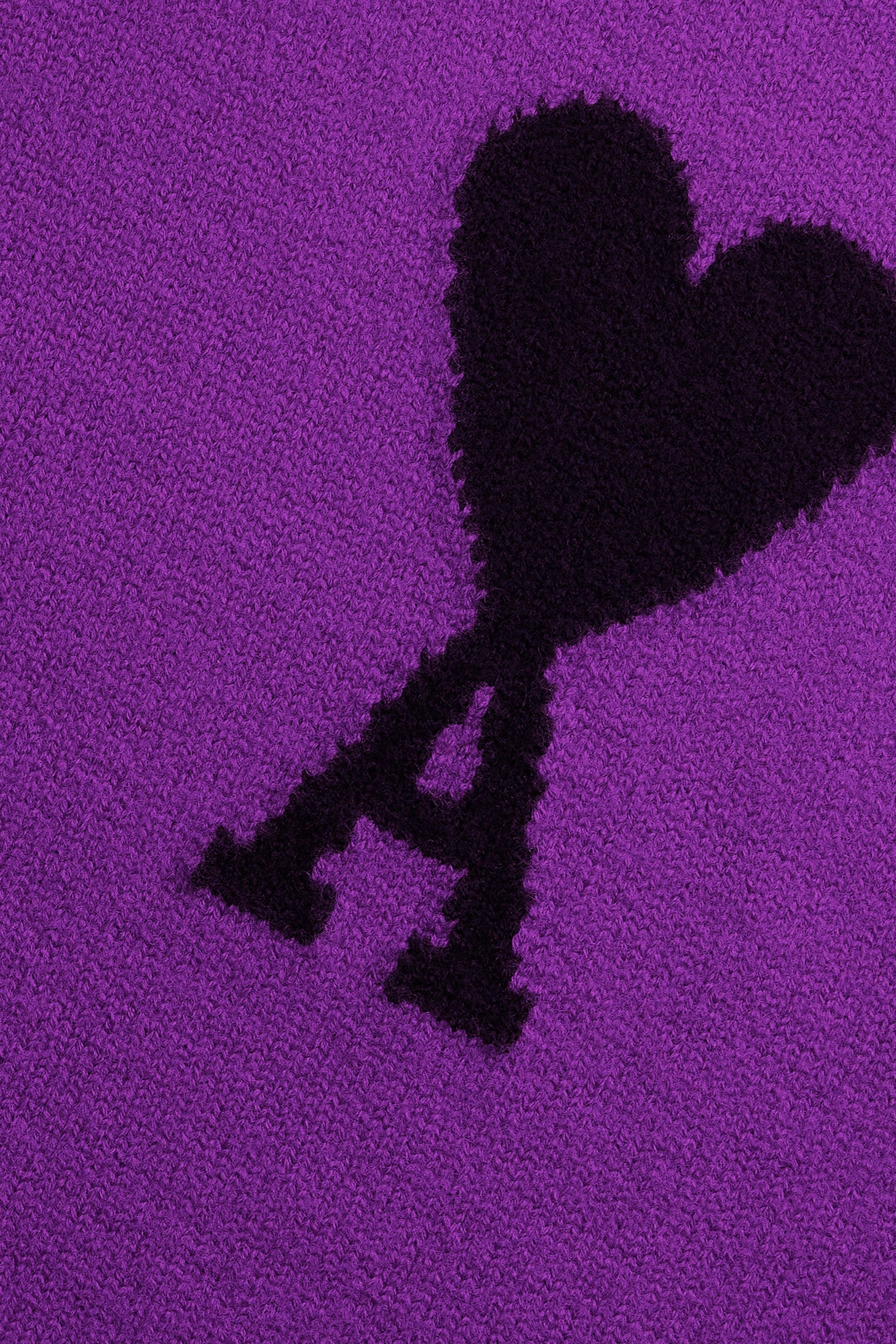 Ami de Cœur wool funnel neck jumper - Purple & Black