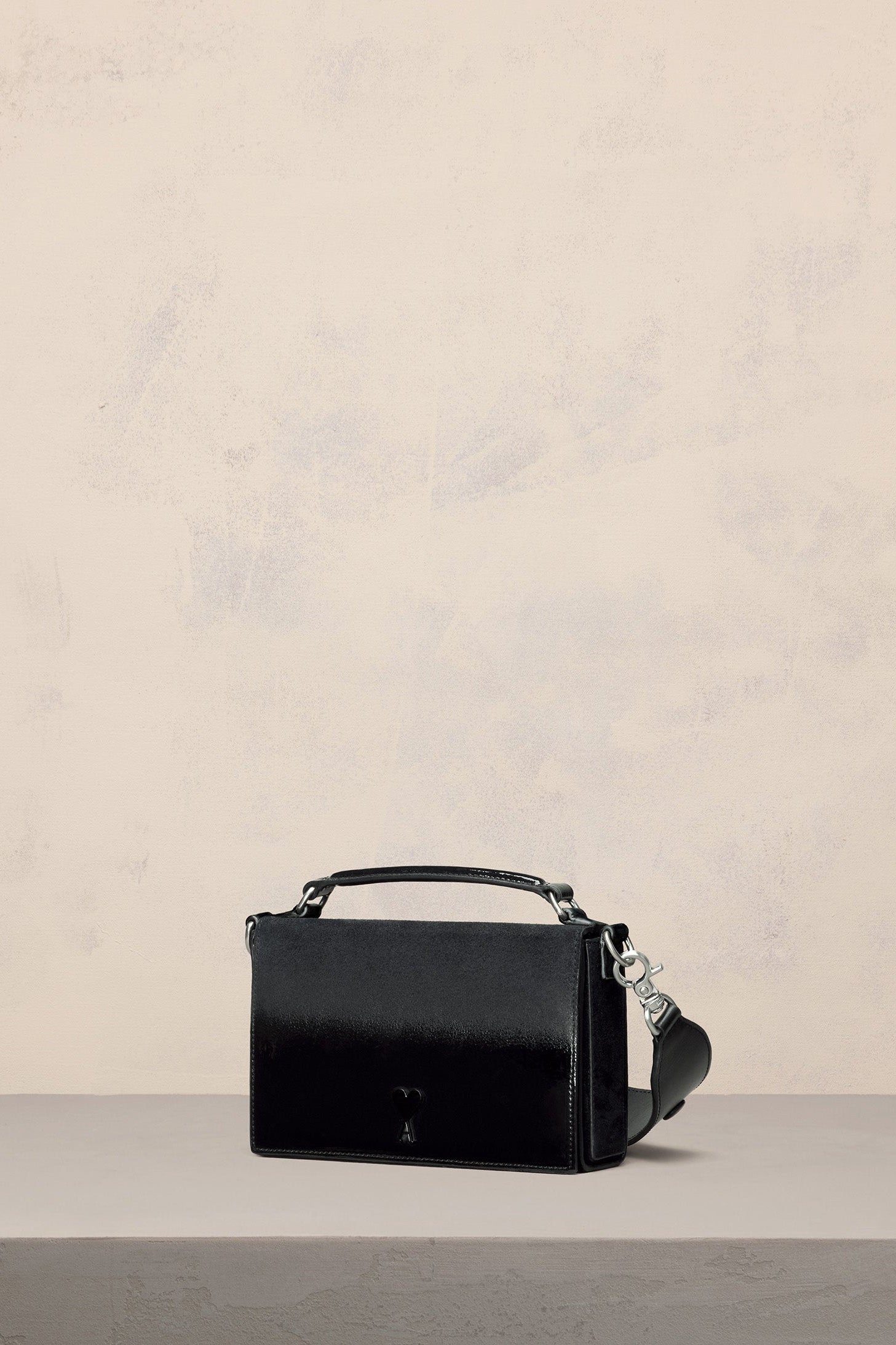 Sac lunch box Ami de Cœur en cuir - Black