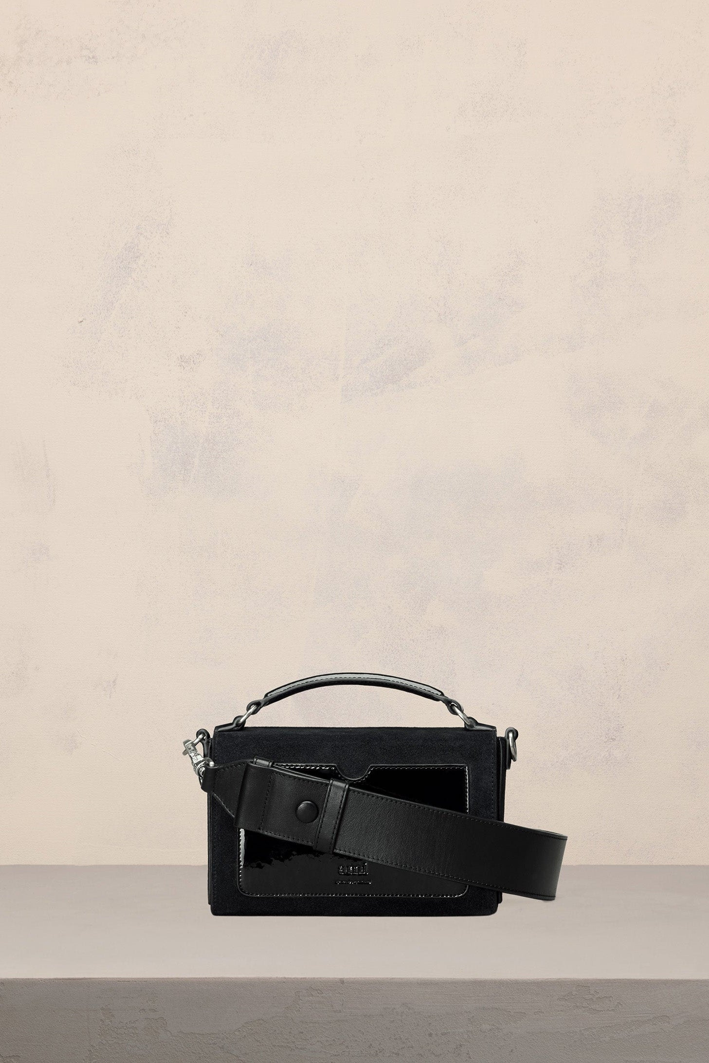Sac lunch box Ami de Cœur en cuir - Black