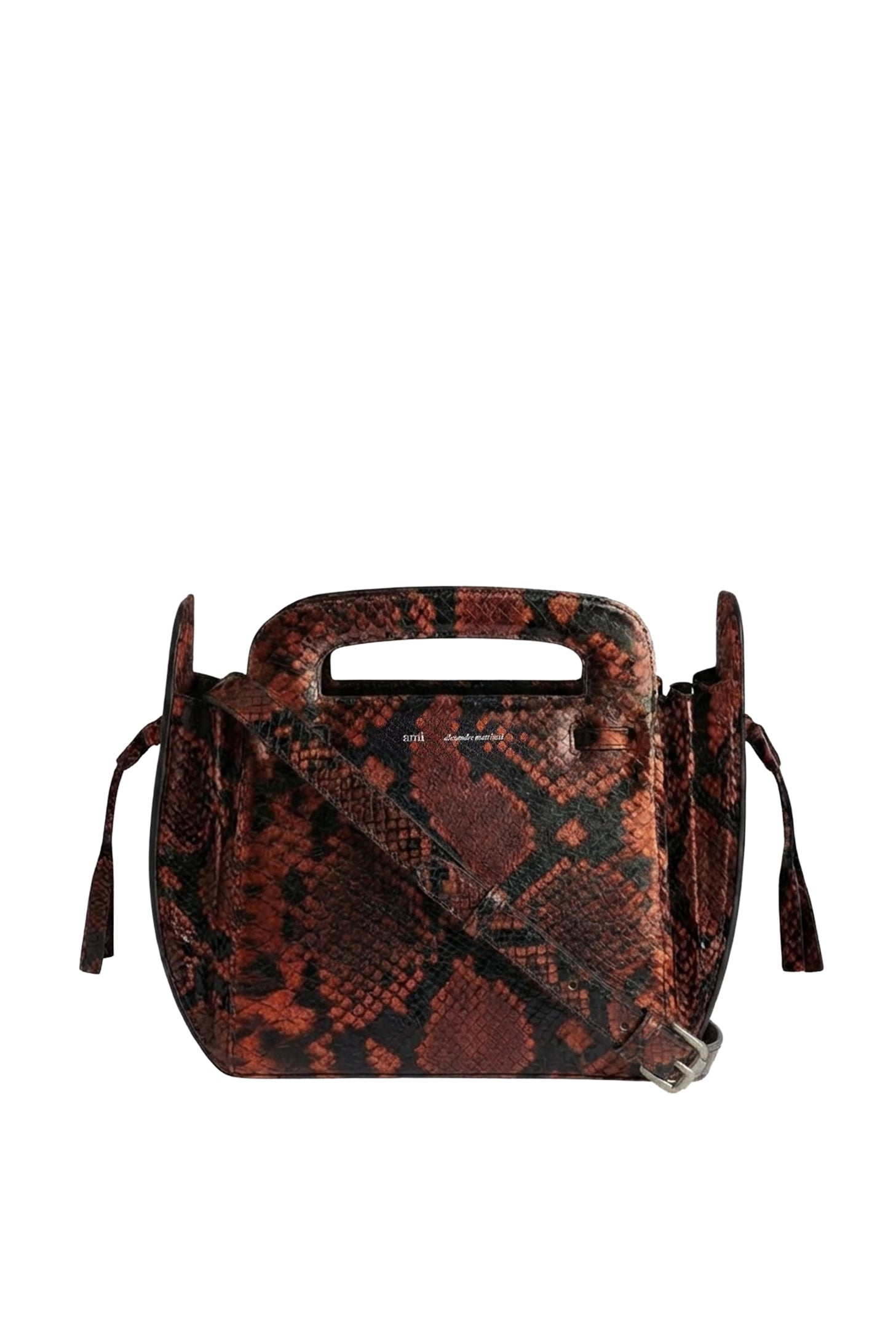 Petit sac à bandoulière Accordéon en cuir - Cognac