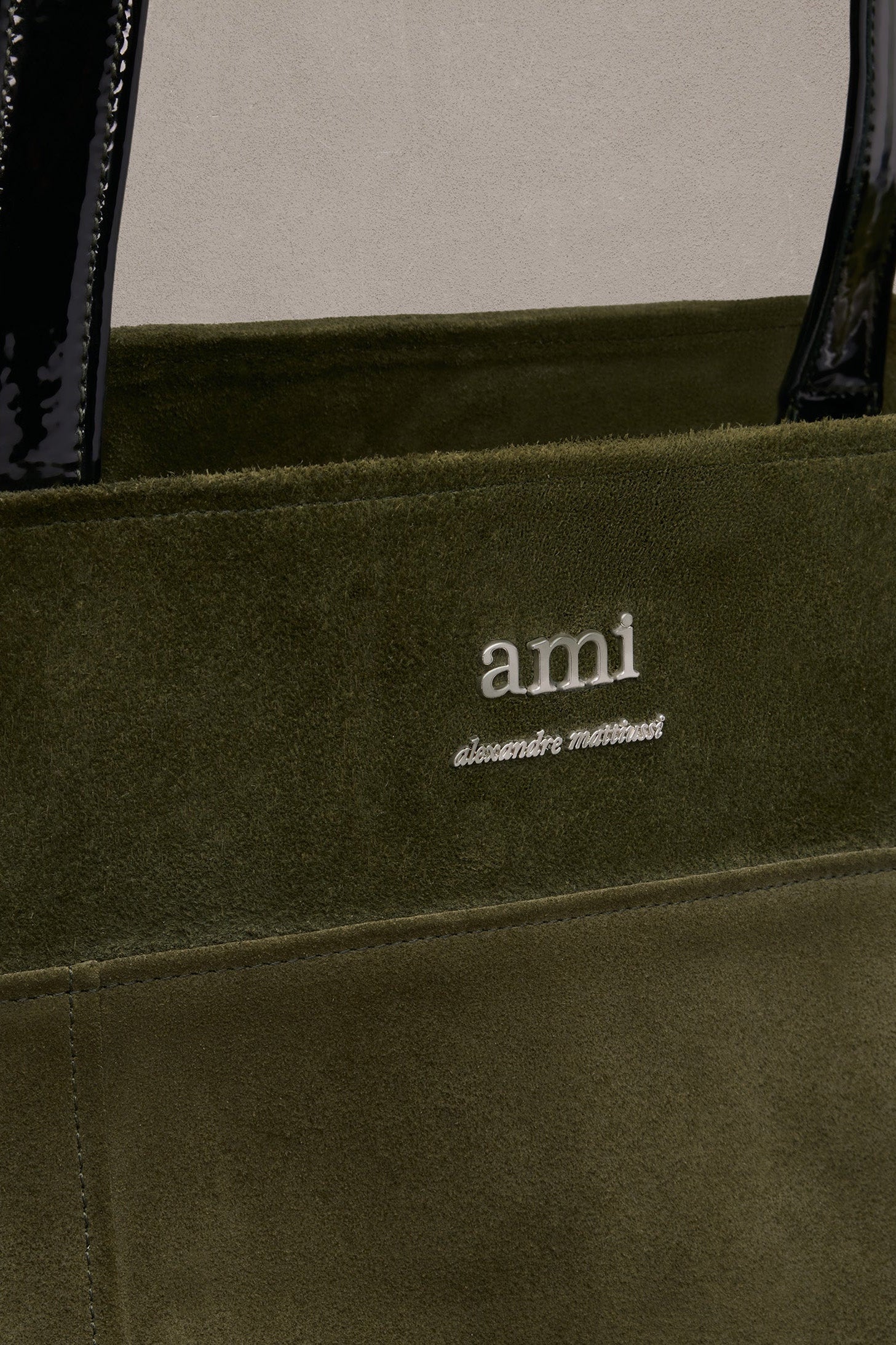 Grand cabas Est Ouest Ami en cuir - Dark Olive