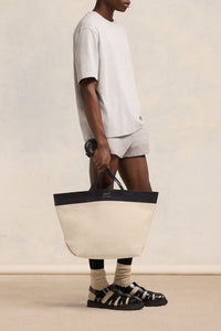 Cabas Est Ouest Ami en lin - Natural