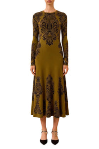 Callista LS Jacquard Dress