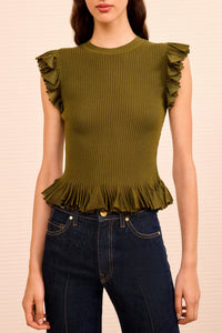Top Leila sans manches - Olive