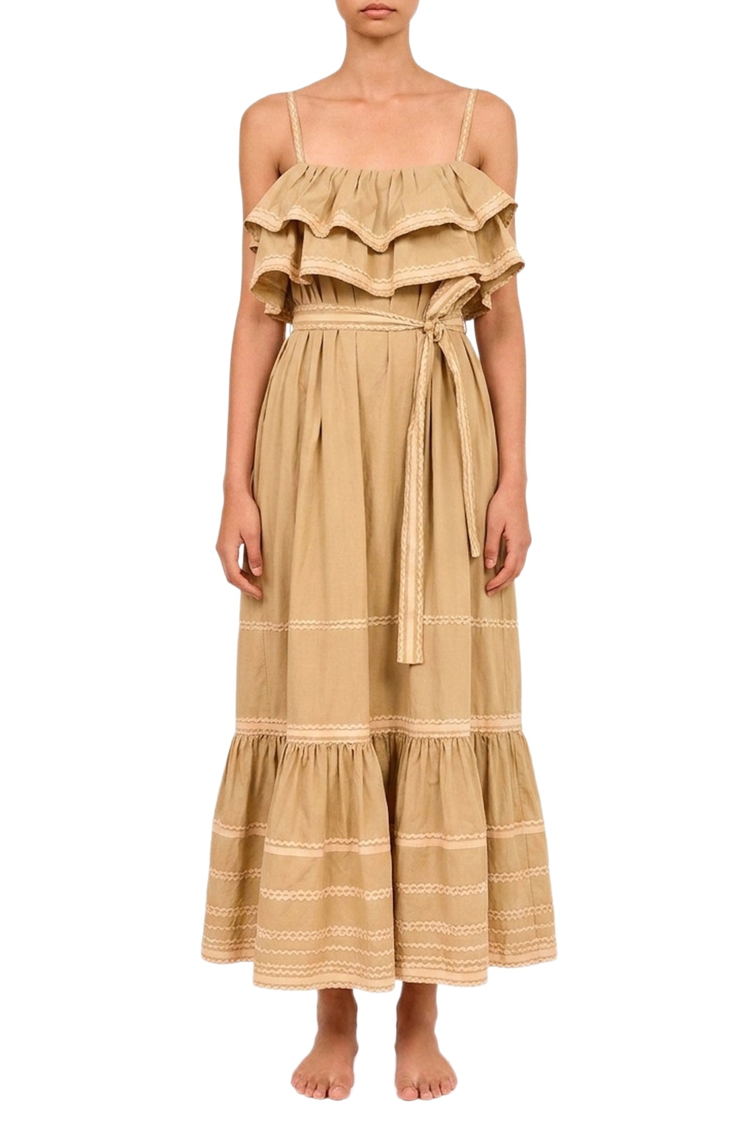 Lucian Waist Tie Long Dress