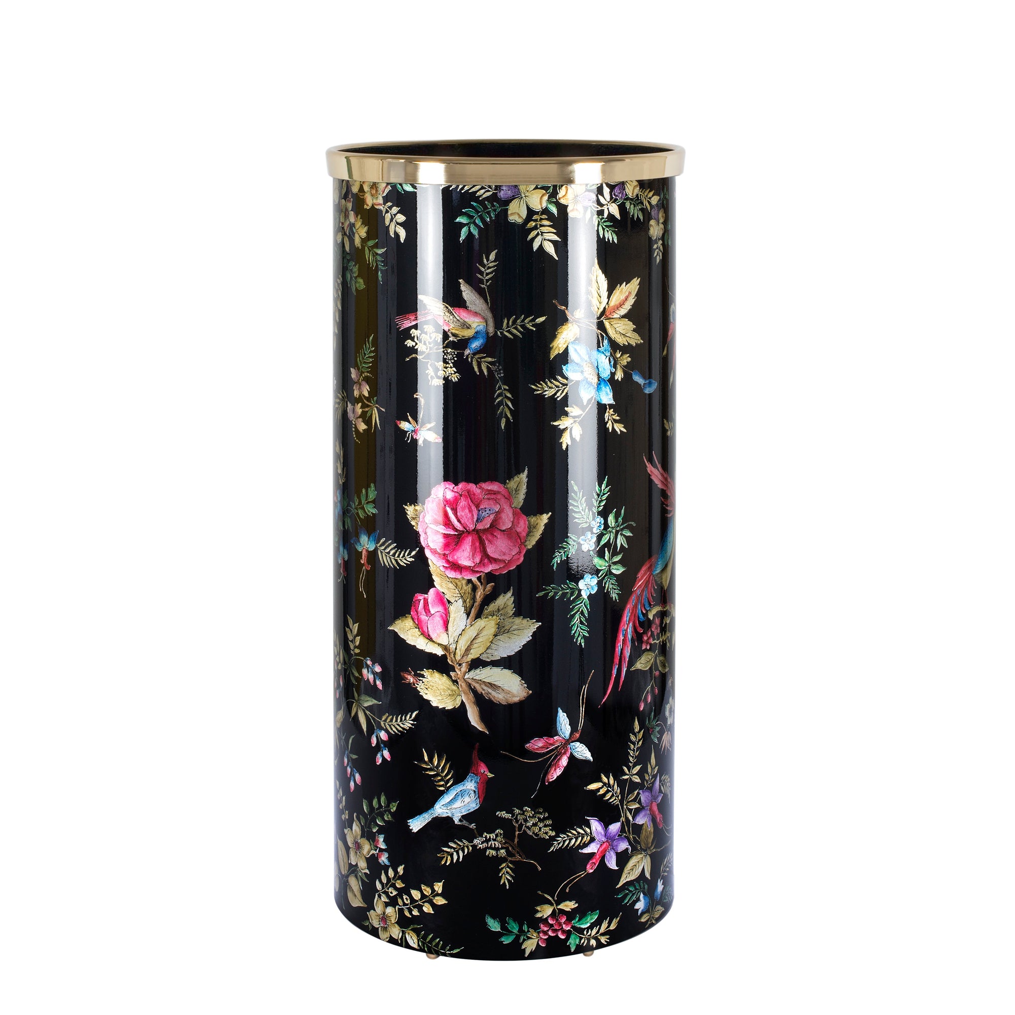 Coromandel umbrella stand - Black & White