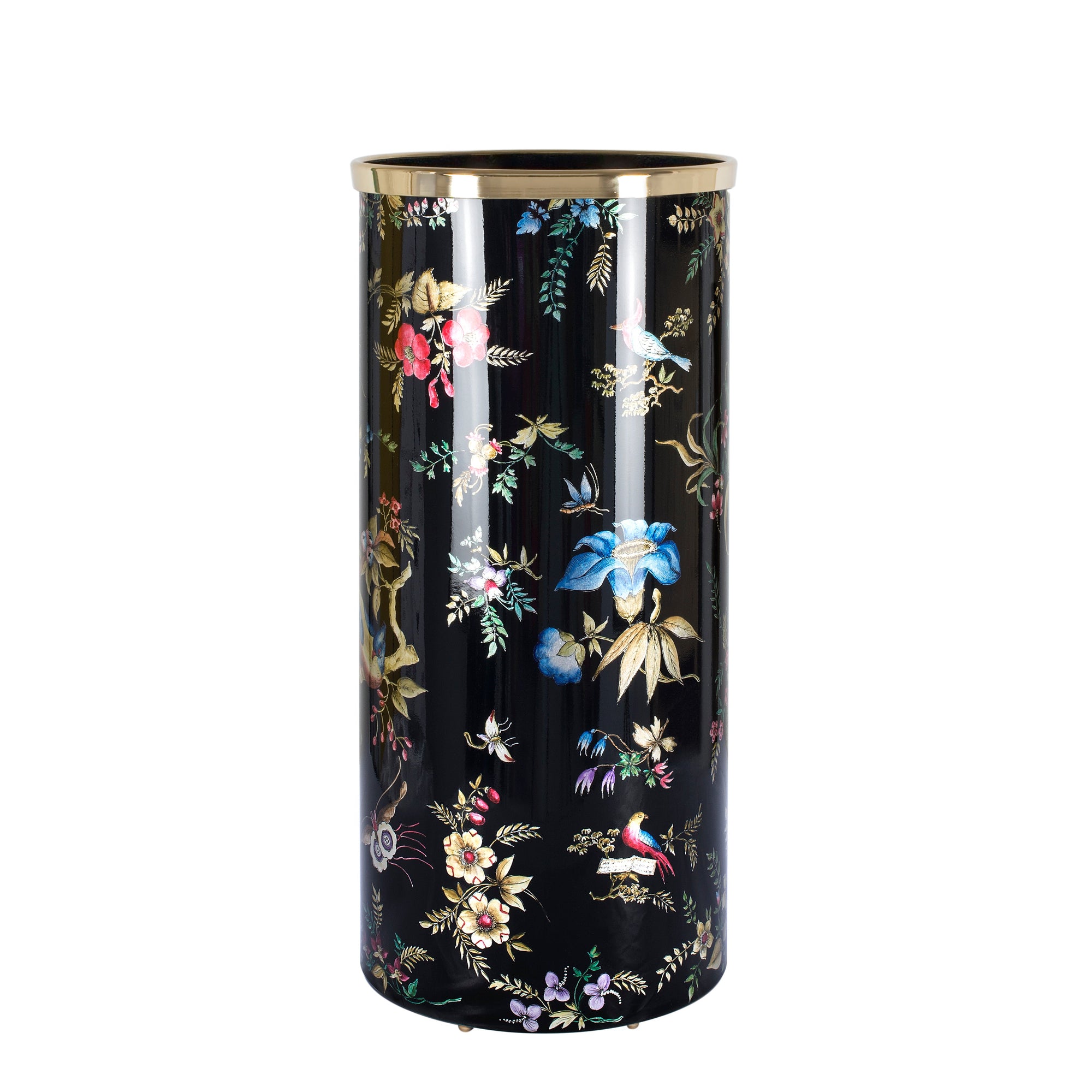 Coromandel umbrella stand - Black & White