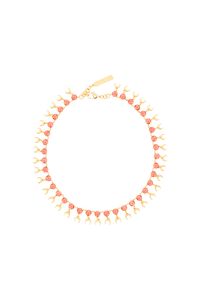 Small Moons & Crystals Choker Necklace - Rouge