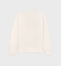 Sweatshirt imprimé à col rond - Cream