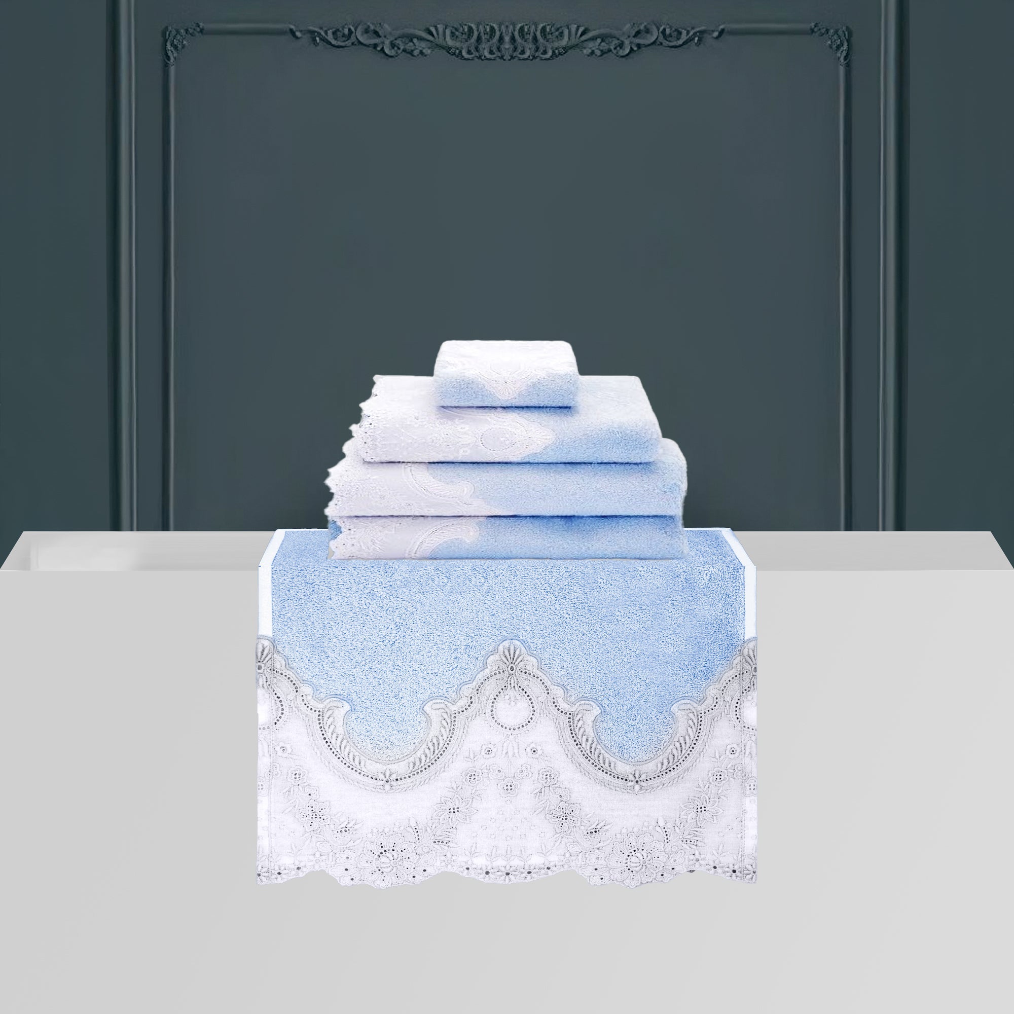 Univers de bain Guirlande - Bleu clair