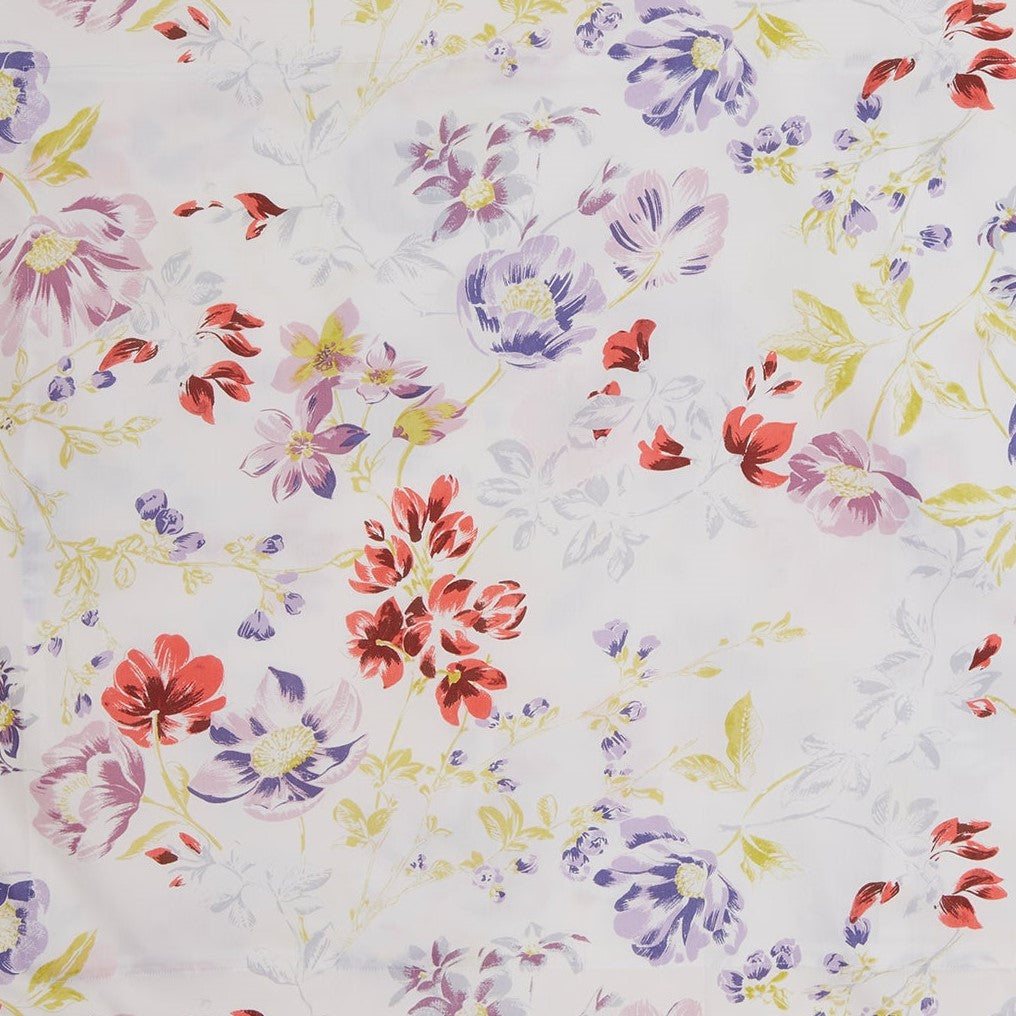 Housse de couette Louise en satin de coton - Violet, Rouge & Jaune