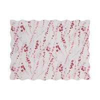 Taie d'oreiller Brindilles en percale de coton - Rose, Violet & Bordeaux
