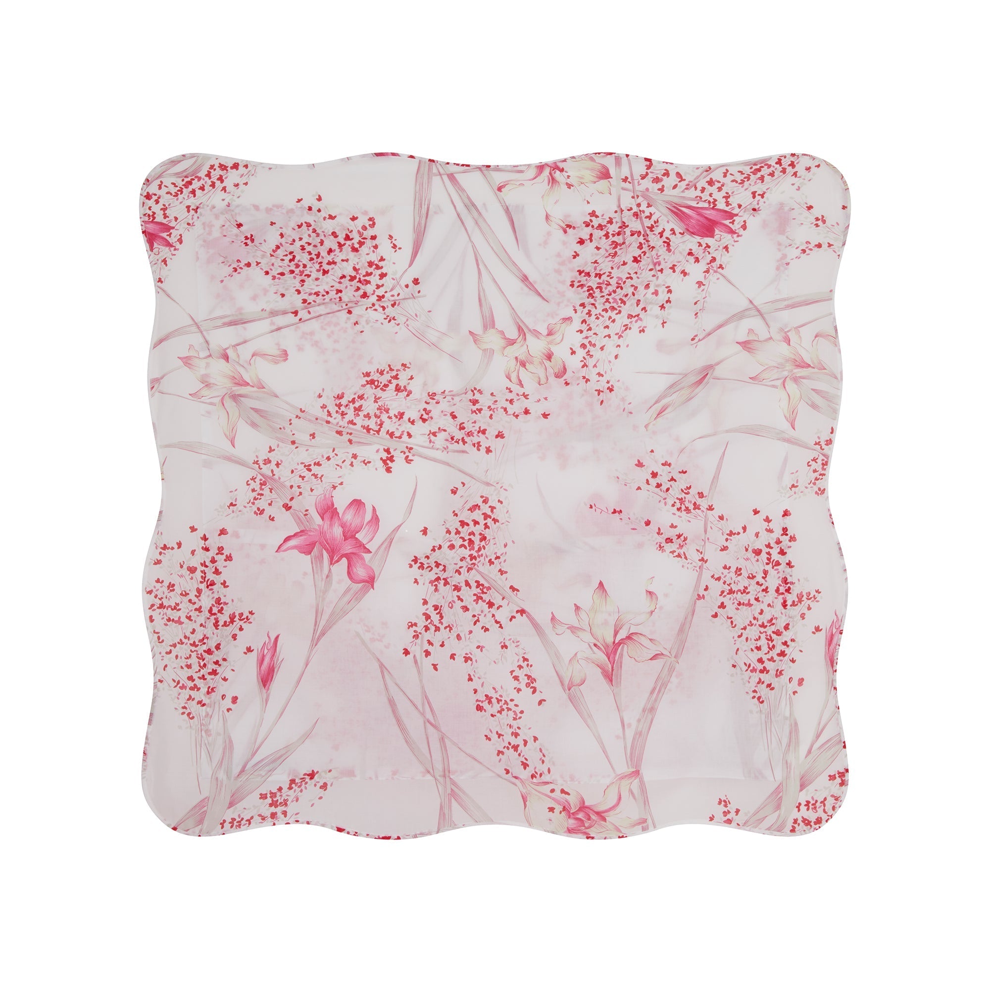 Taie d'oreiller Iris en voile de coton - Rose