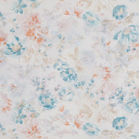 Parure de lit Louise en voile de coton - Turquoise, Orange & Beige