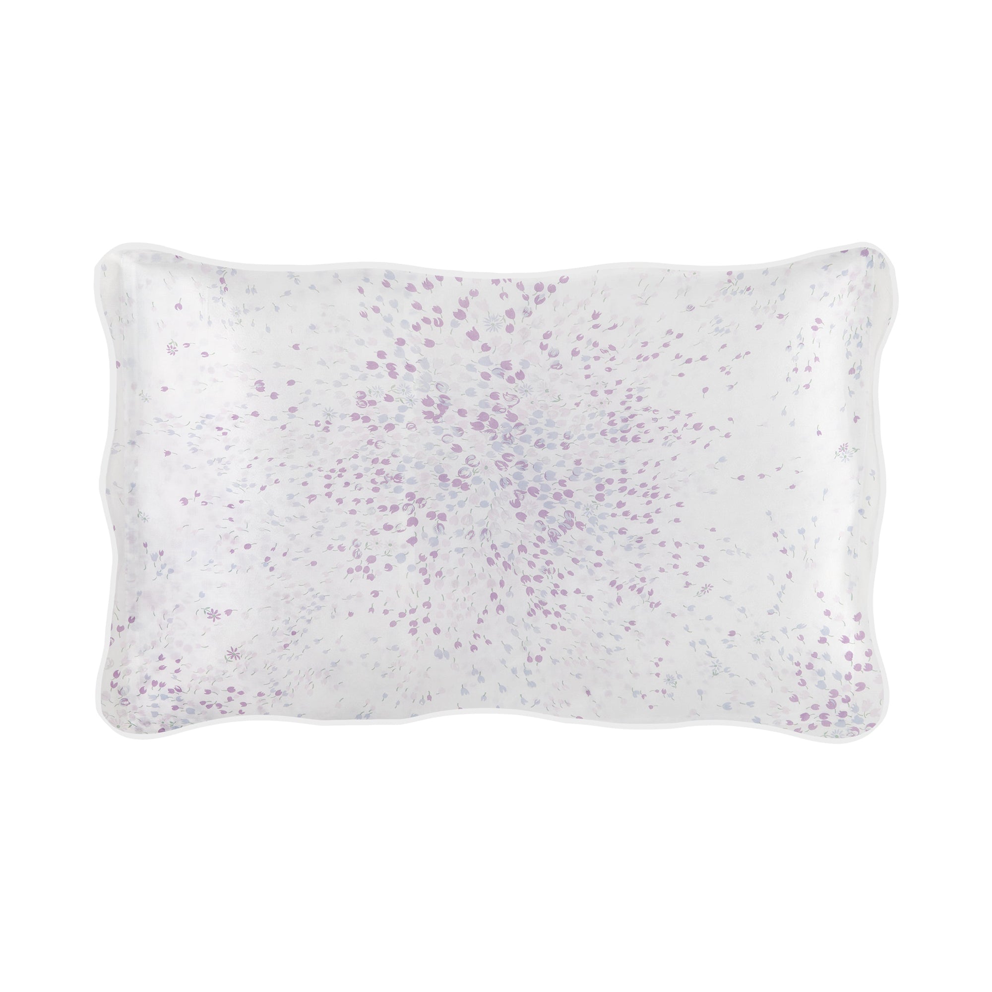 Taie d'oreiller Bouquet éclaté en voile de coton - Violet