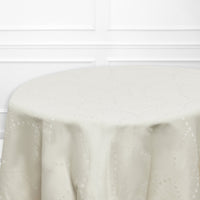 Nappe Perles en coton et lin - Beige