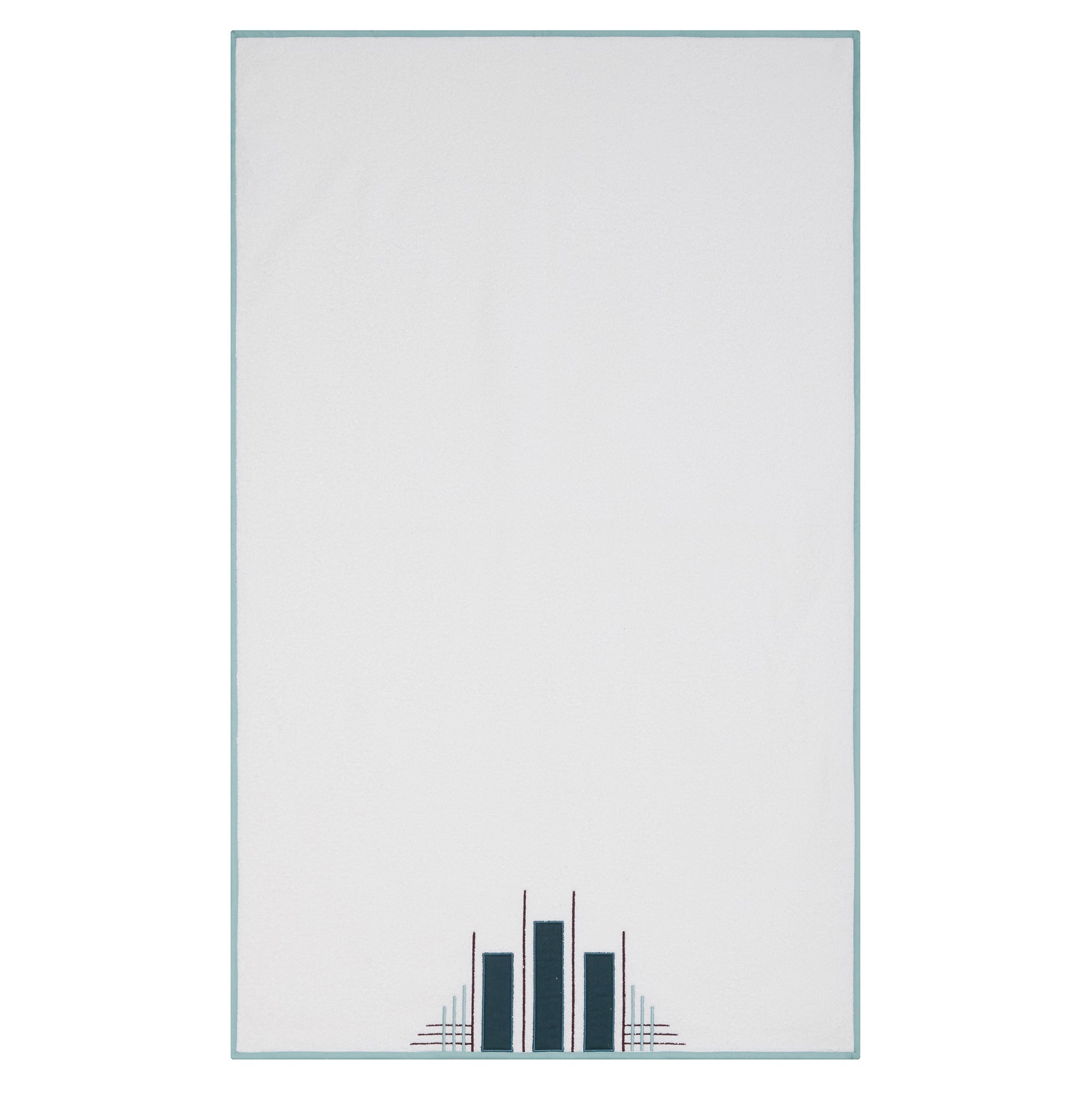 Univers de bain motif graphique - Blanc & Emeraude