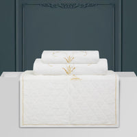 Univers de bain Pompons - Blanc & Or & Argent