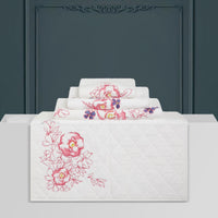 Univers de bain Pavots d'Orient - Blanc & Rouge
