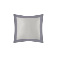 Taie d'oreiller Oxford en satin de coton - Blanc & Bleu