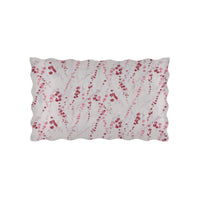 Taie d'oreiller Brindilles en percale de coton - Rose, Violet & Bordeaux