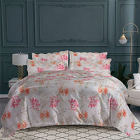 Parure de lit Giverny en voile de coton - Rose & Orange
