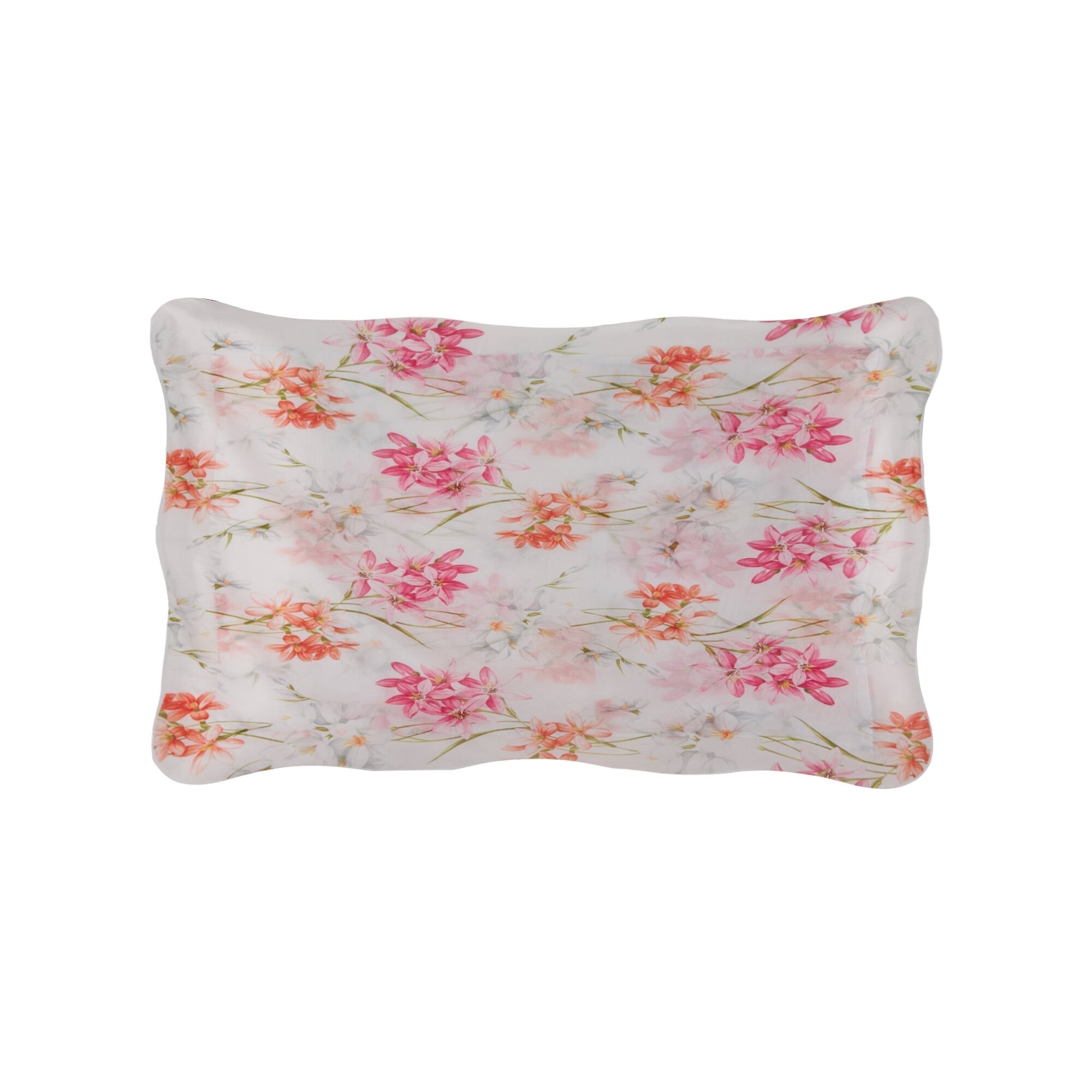 Parure de lit Giverny en voile de coton - Rose & Orange
